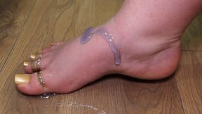 #2 Purple gel on bbw's feet (No talking)