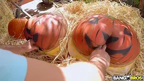 J Mac And Rose Monroe In Two Succulent Brunettes Getting Their Sweet Pumpkins Plowed
