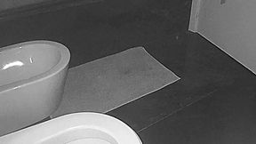 amateur boy peeing hands free caught on night vision cam