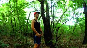 7 Minutes Fast Intense Huge Dick Jerking off in the Evening Woods