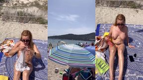 ibiza mai 2022 me changeant sans aucune pudeur a la plage