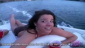 Cute College Chicks Hang Out Topless On My Boat At Sunset - DreamGirlsMembers