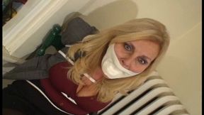 Big Boobed Housewife Tied Gagged Sticky Mircrofoam Tape