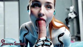 pov fembot blowjob: robotic lips devouring your cock up close