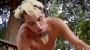 Blonde Dude Nailed In The Asshole Outdoors