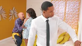 Josy Black Enjoys Rough Interracial Threesome With Her Coworkers