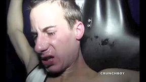 Slut fisted in sling with piss humiliation - CrunchBoy