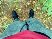 Twink is pissing and cumming on his dirty used sneakers