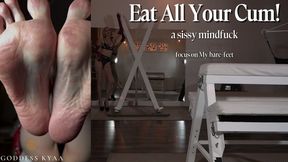 Eat All Your Cum for My Feet - Sissy JOI Mindfuck Goddess Kyaa in Leather Lingerie