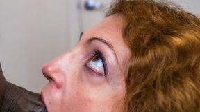 Red Head COUGAR Sucks Member Deepthroat in Pov