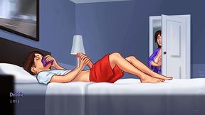 Stepmonster catches you jacking off in her room - Summertime Saga Part 11