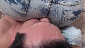 Egocentric Princess Nicole`s jeans ass domination