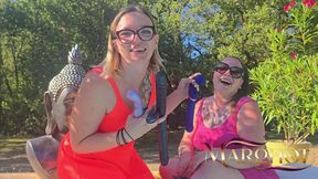 Hot Lesbian Duet with Maureen: Strap-ons, Double Dildo and Huge Squirting