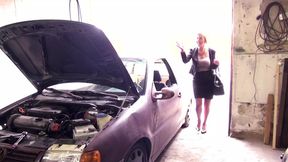 The hot milf just wanted to pick up her car &mdash;  but then she sucks my manhood so well