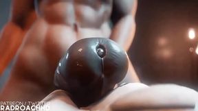 Pharah Shows No Mercy With Big Tits, Ball-Sucking, and Anal Sex Creampie