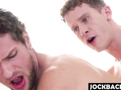 Muscular Jocks Shane and Dylan DP Nervous Twunk Bunker in Intense Threesome
