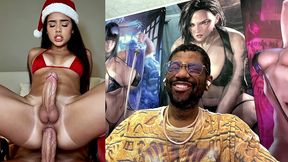 transgender christmas latina gets fucked in her tight ass hole, ai generated