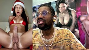 transgender christmas latina gets fucked in her tight ass hole, ai generated