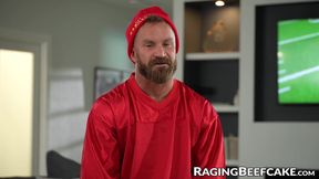 Drew Valentino and Sean Xavier bareback in an interracial orgy