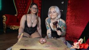 Hammering My Pain Slut Cuckies Balls For Fun