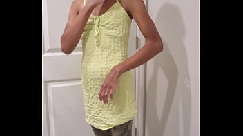 Pretty Post-Op Trans Girly Awquitesy Shows You Her New Pussy   Puts on a New Dress and Top