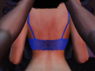 Excited floozy gets bang in the restroom - Party scene CG, The sims 4