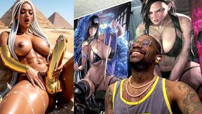 beautiful egyptian transgender with a hard gold girl cock cumming near the pyramids, ai generated