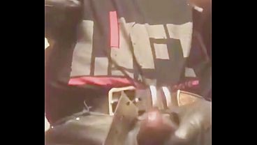 Black Dad Leather Jeans &amp_ Gloves BBC Rubbing to Ejaculation