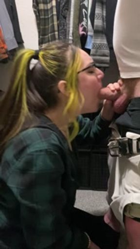 She wanted me pinned against the wall so I couldn’t get away while she choked me down.