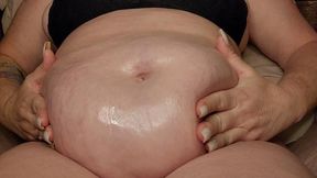 Oiled Belly Worship:  Watch Your Goddess Jiggle, Drop & Slap Just for YOU