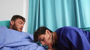 Str8togay.com: Inked Kaleb Stryker doggy fucks in hospital