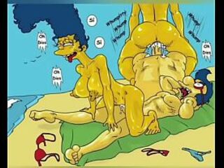 Marge and milhouse bang the mar in spahish