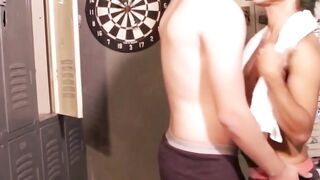 Outdoor Ass-Fucking Adventure with Hot Studs in Public Restroom