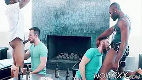 Black Studs Fuck With Their Hairy Loves In A Wild Foursome