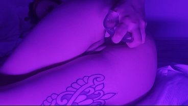 Glass buttplug - anal slut training.