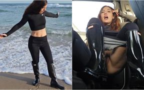 Extremely Boot Passion! Outdoor Beach and Car