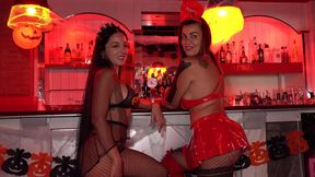 behind the scene. orgy party at the casino.