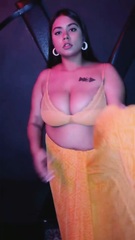 Oasi Das Model Teasing In Orange Saree