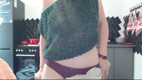 Spitting on the tits flows to the hairy cunt