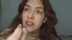 Picking my nose and removing my snot while making silly faces