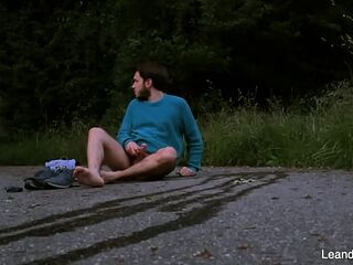 Caught taking a urinate and wanking outdoors - homo public exhibitionist