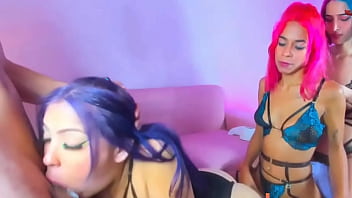 super blowjobs from these girls with colored hair