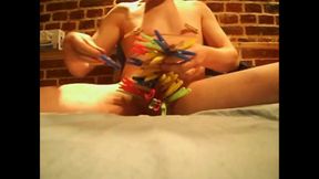 Compilation of my videos of the clothes pins on the dick