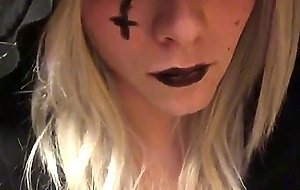 Sexy Emo CD plays with herself