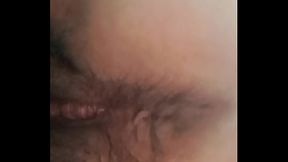 from below opening my ass and pussy