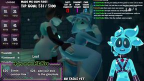 Slime moans like a furry slut pressed against the wall