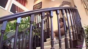 A Black Girl Takes Two Guys One After Another and Both Give Her a Creampie