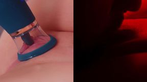 This amateur clit licker ravages my dripping pink pussy until I scream