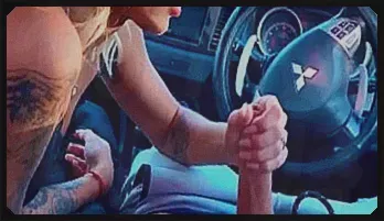 Blonde Teen Car Blowjob and Handjob - POV Fun