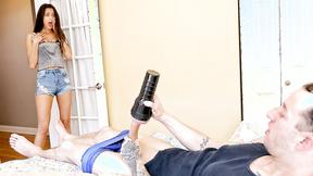 ”Horny Step Sister Eliza Ibarra rocks Step Brother’s big black cock”